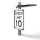 Helios Series 24"x30" Solar Powered Flashing MPH Speed Limit Sign